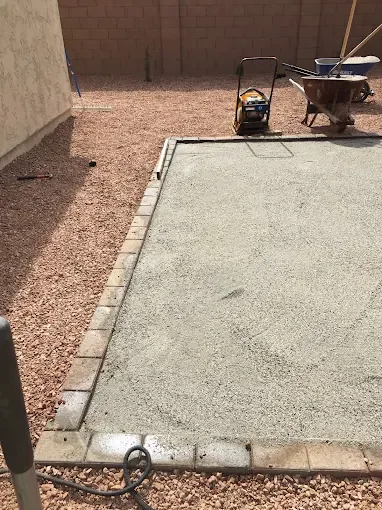 Prepared base for a paver installation